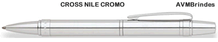 Caneta CROSS Nile Cromo Fosco para brindes- personalizada 
          AVM Brindes